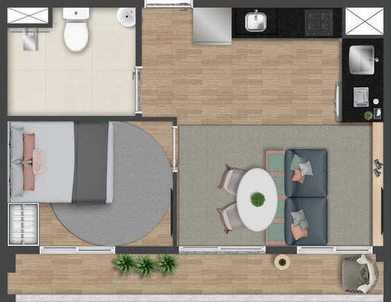 Planta humanizada tipo D